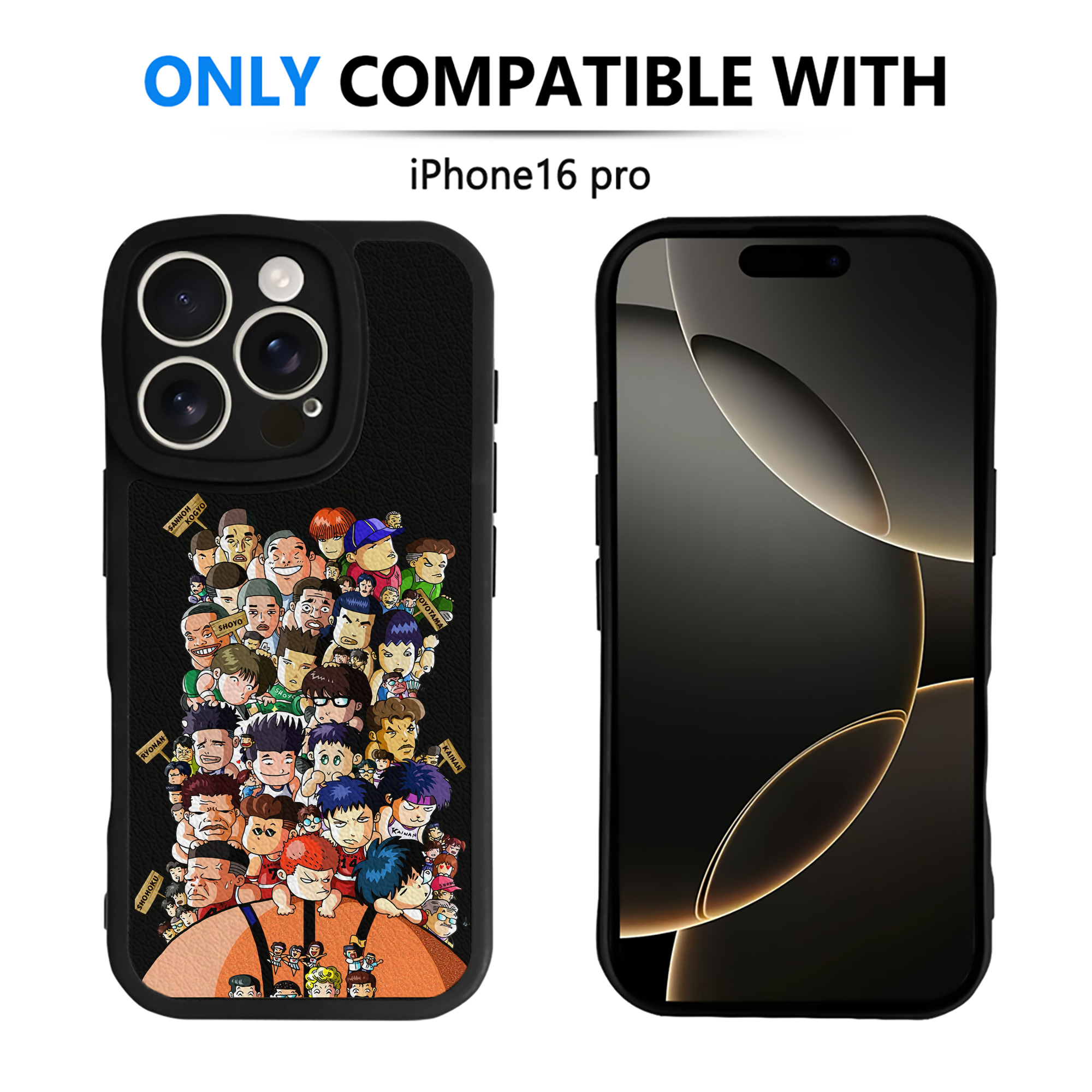 （画像用） SLAM DUNK／スラムダンク 【iPhone 16シリーズ対応】シリコンスマホケース（レザー調） 材質：シリコン